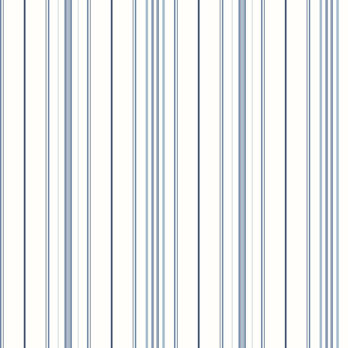 York Lascelle Blue Modern Pinstripe Wallpaper