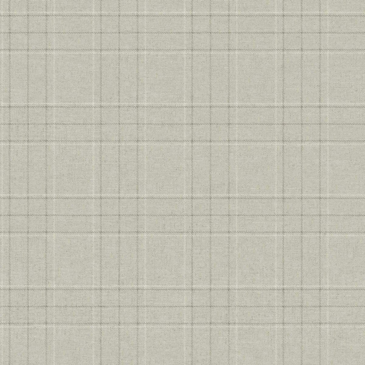 York Fox Hollow Light Grey Dashed Plaid Wallpaper