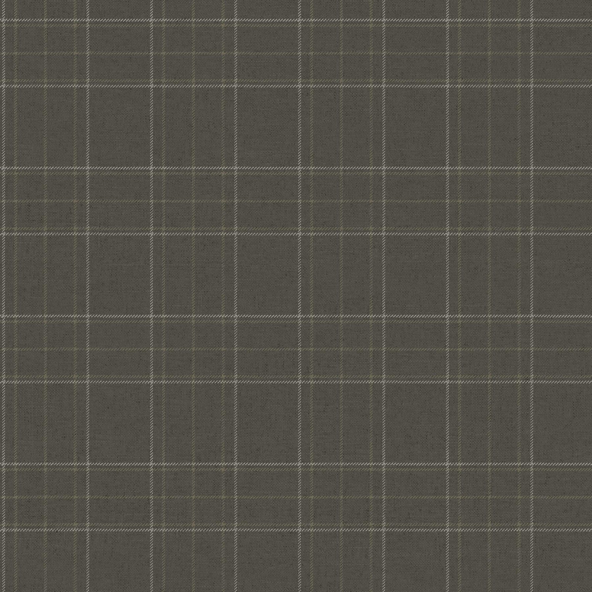 York Fox Hollow Charcoal Dashed Plaid Wallpaper