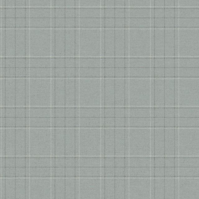 York Fox Hollow Turquoise Dashed Plaid Wallpaper
