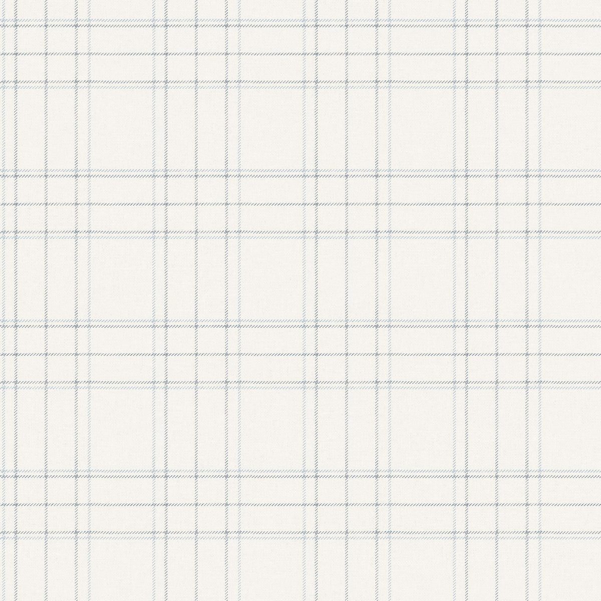 York Fox Hollow White Dashed Plaid Wallpaper