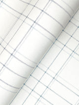 York Fox Hollow White Dashed Plaid Wallpaper