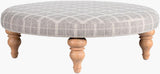 Surya Leia LEIA-002 17"H x 48"W x 48"D Bench/Ottoman/Stool