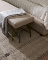 Surya Luno LUNO-001 18"H x 60"W x 18"D Bench/Ottoman/Stool