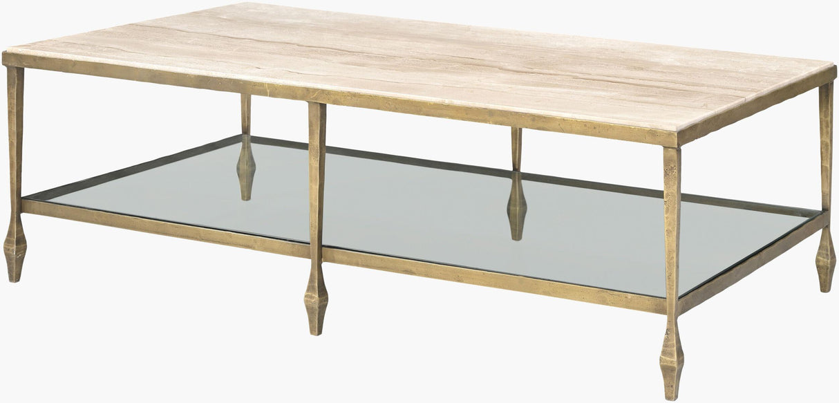 Surya Nivara NIVA-001 17"H x 54"W x 28"D Accent Table