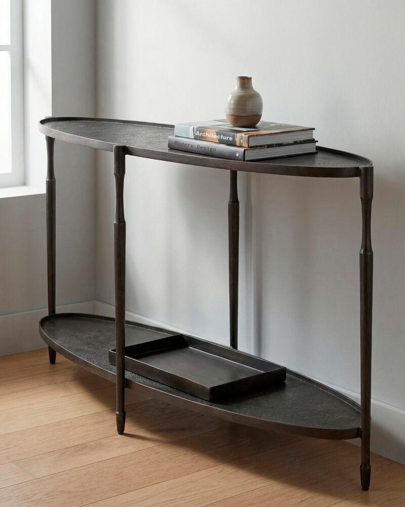 Surya Vitra VITR-002 30"H x 60"W x 16"D Accent Table