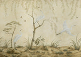 Brunschwig & Fils EGRET MARSH MURAL SAND Wallpaper