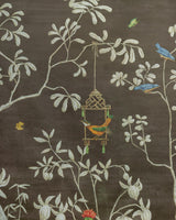 Brunschwig & Fils JARDIN YILI MURAL CHOCOLATE Wallpaper