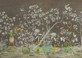 Brunschwig & Fils JARDIN YILI MURAL CHOCOLATE Wallpaper