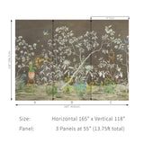 Brunschwig & Fils JARDIN YILI MURAL CHOCOLATE Wallpaper