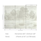 Brunschwig & Fils ARBRES MURAL NEUTRAL Wallpaper