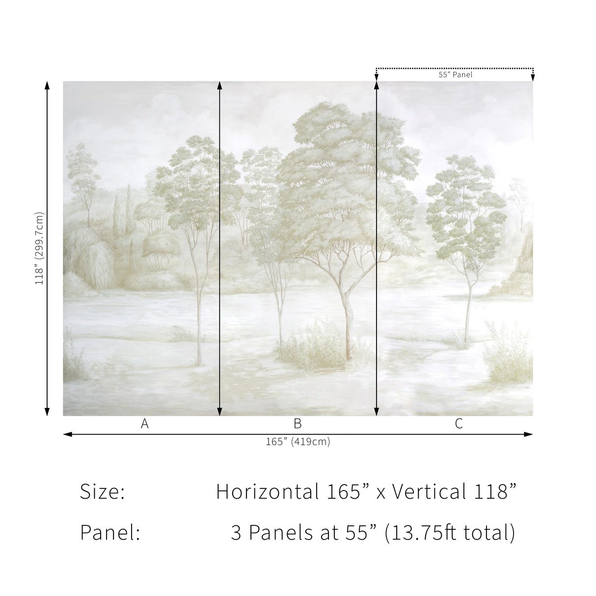Brunschwig & Fils ARBRES MURAL LEAF Wallpaper