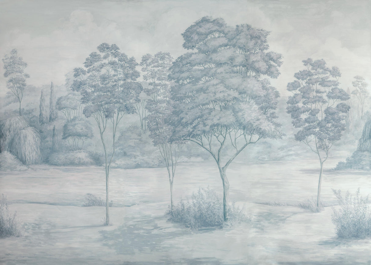 Brunschwig & Fils ARBRES MURAL BLUE Wallpaper