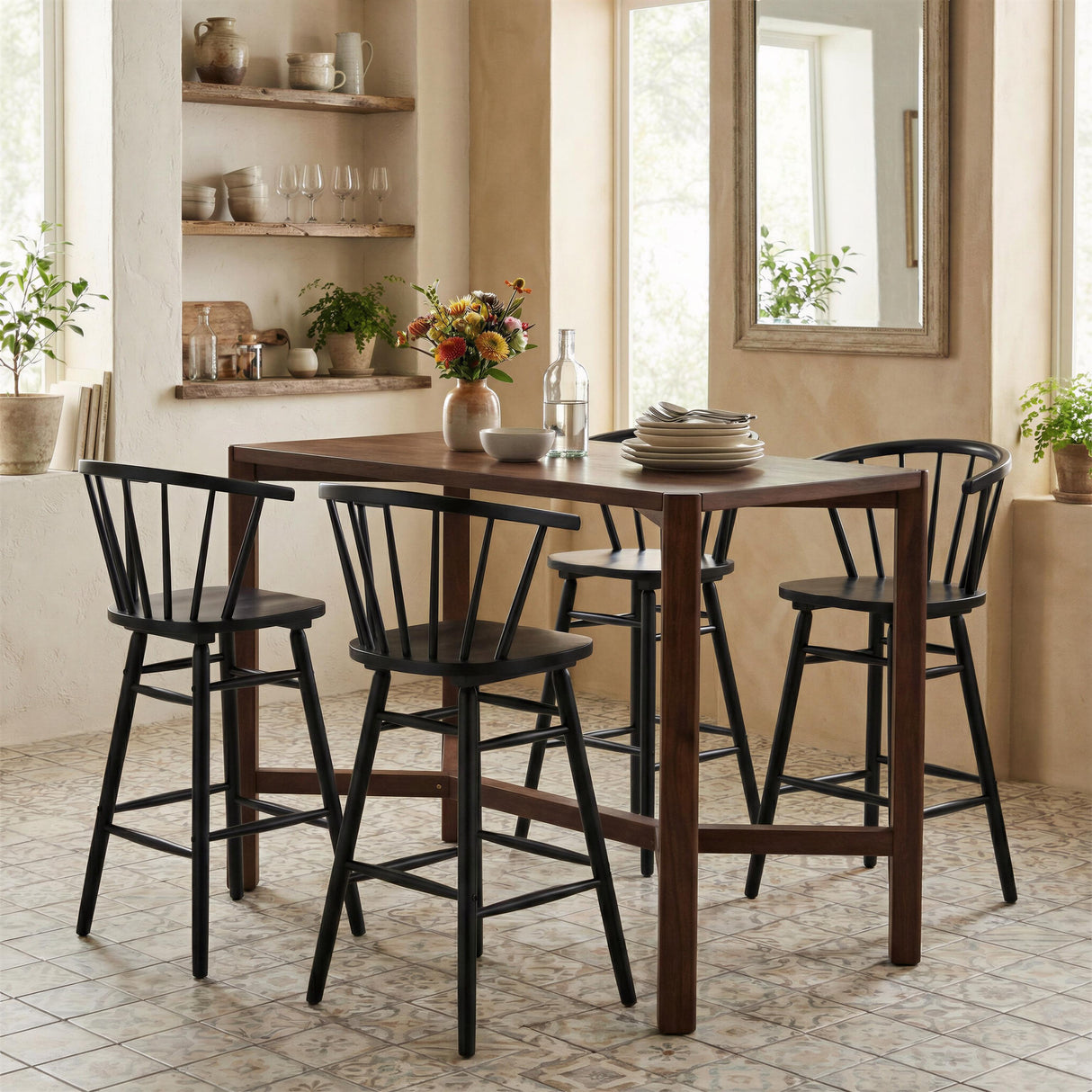 ZUO Stenger Barstool (Set of 2) Black