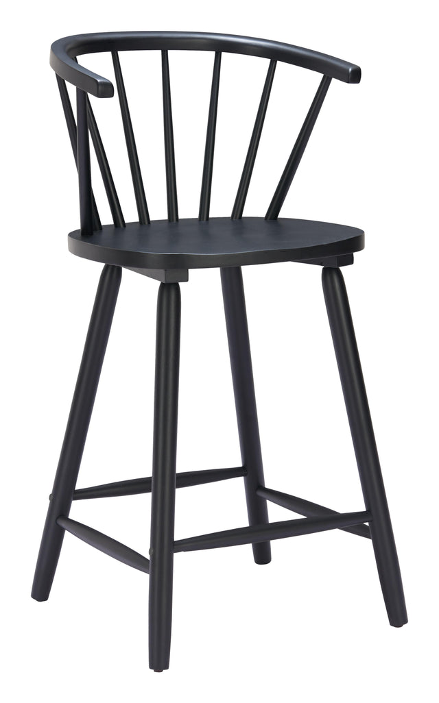 ZUO Stenger Counter Stool (Set of 2) Black