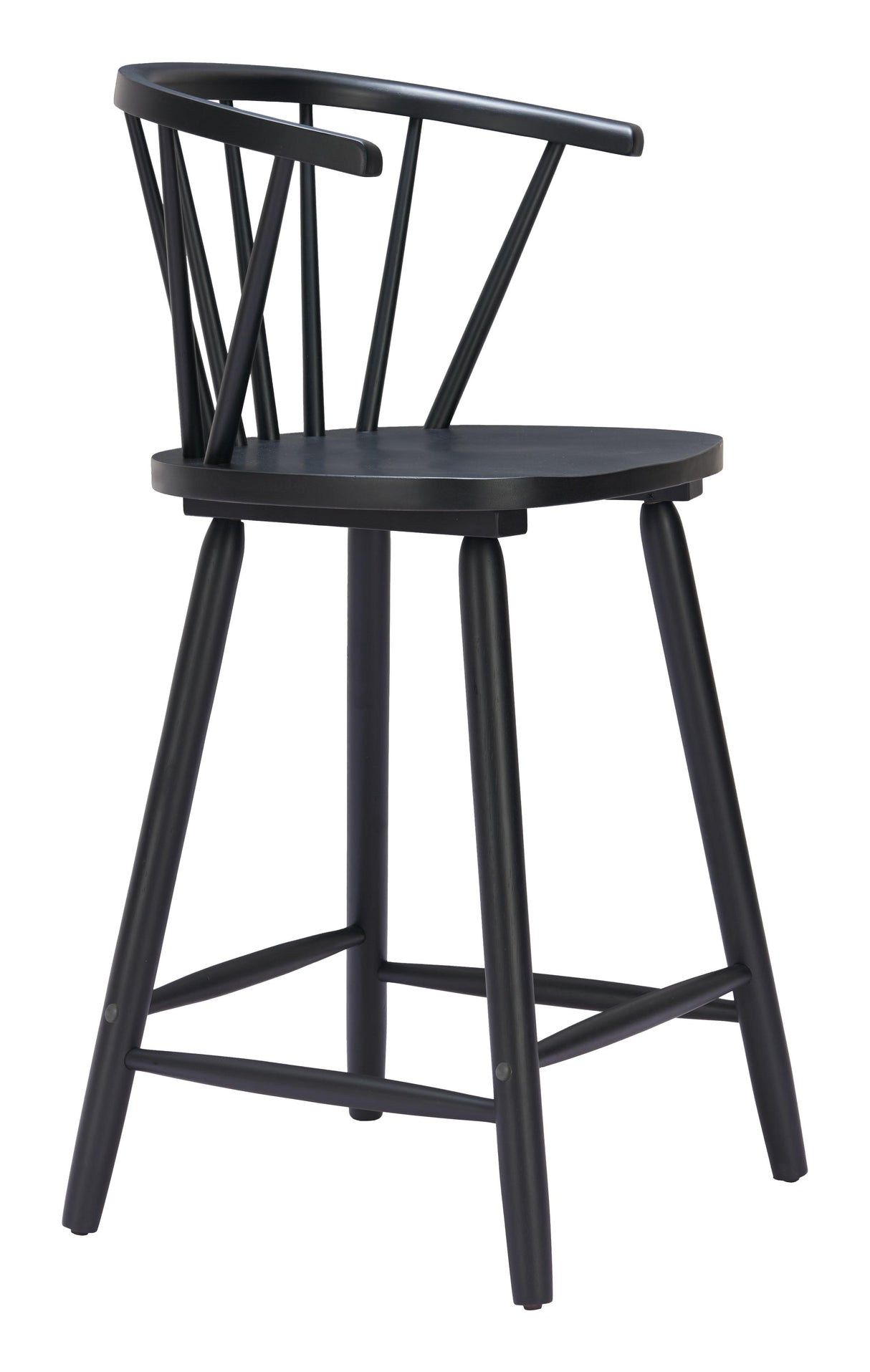 ZUO Stenger Counter Stool (Set of 2) Black