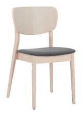 ZUO Kellua Dining Chair (Set of 2) Gray & Natural