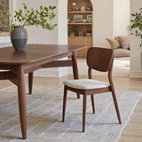 ZUO Kellua Dining Chair (Set of 2) Beige & Walnut