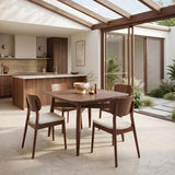 ZUO Kellua Dining Chair (Set of 2) Beige & Walnut