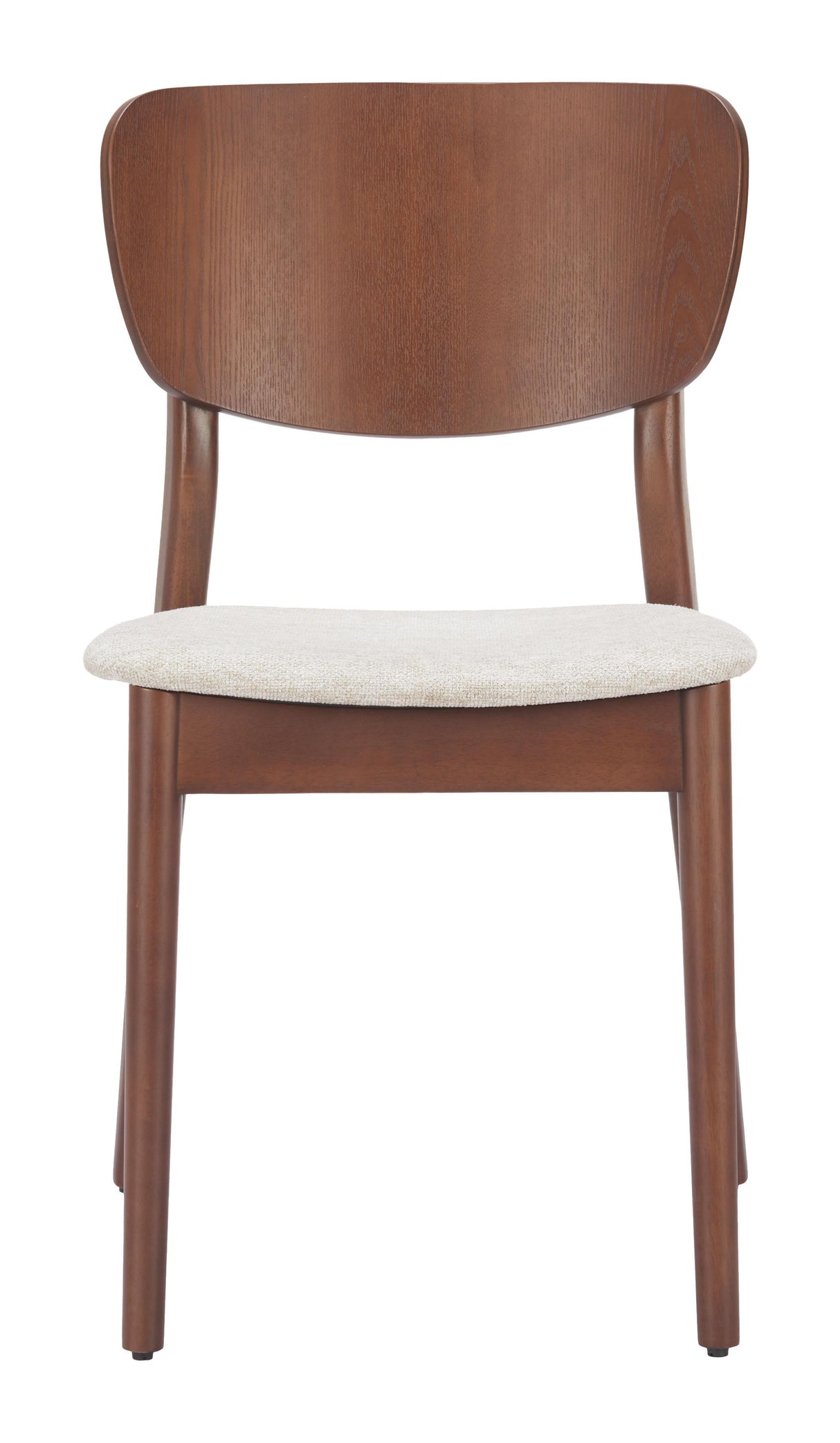 ZUO Kellua Dining Chair (Set of 2) Beige & Walnut