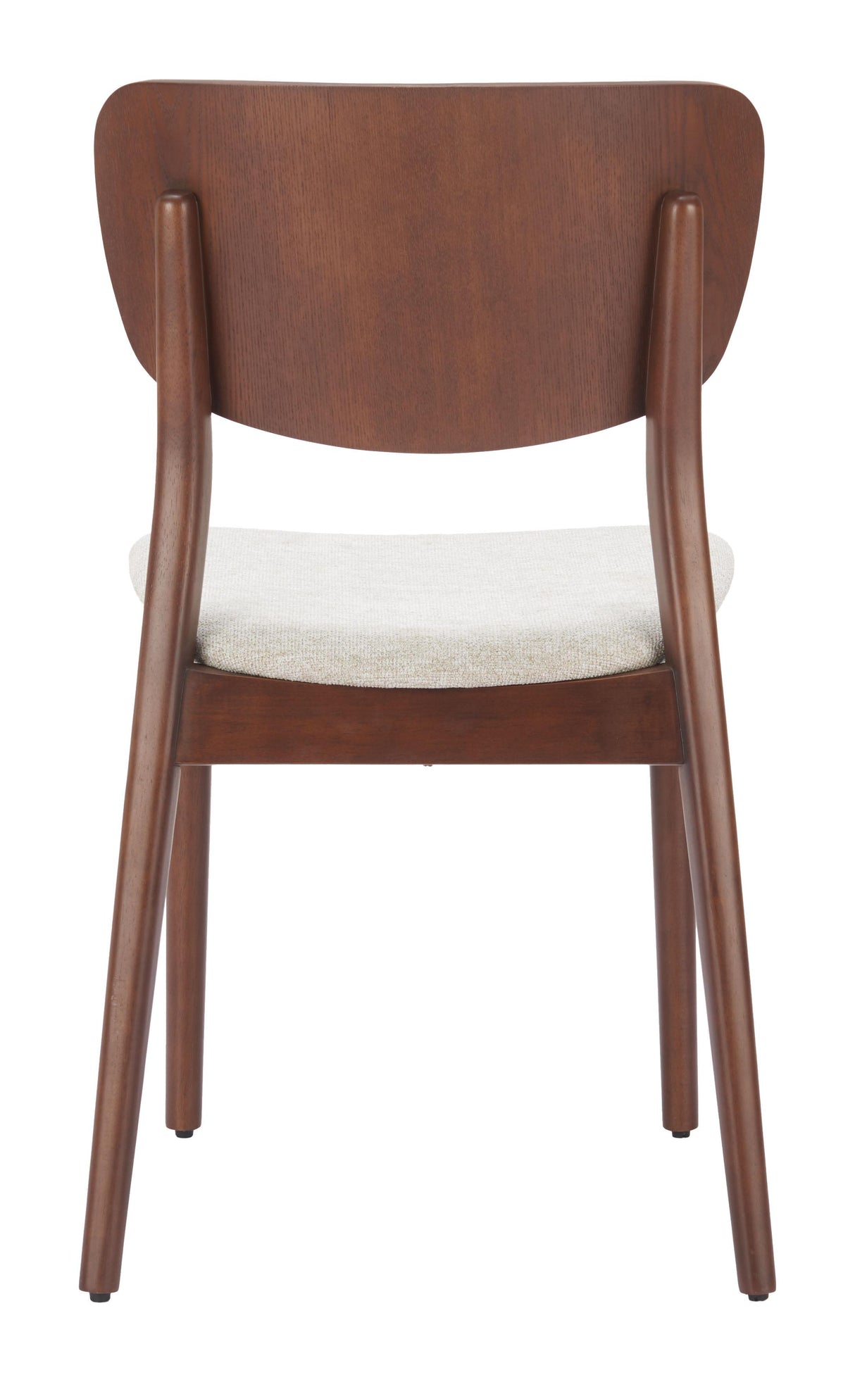 ZUO Kellua Dining Chair (Set of 2) Beige & Walnut