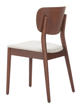 ZUO Kellua Dining Chair (Set of 2) Beige & Walnut