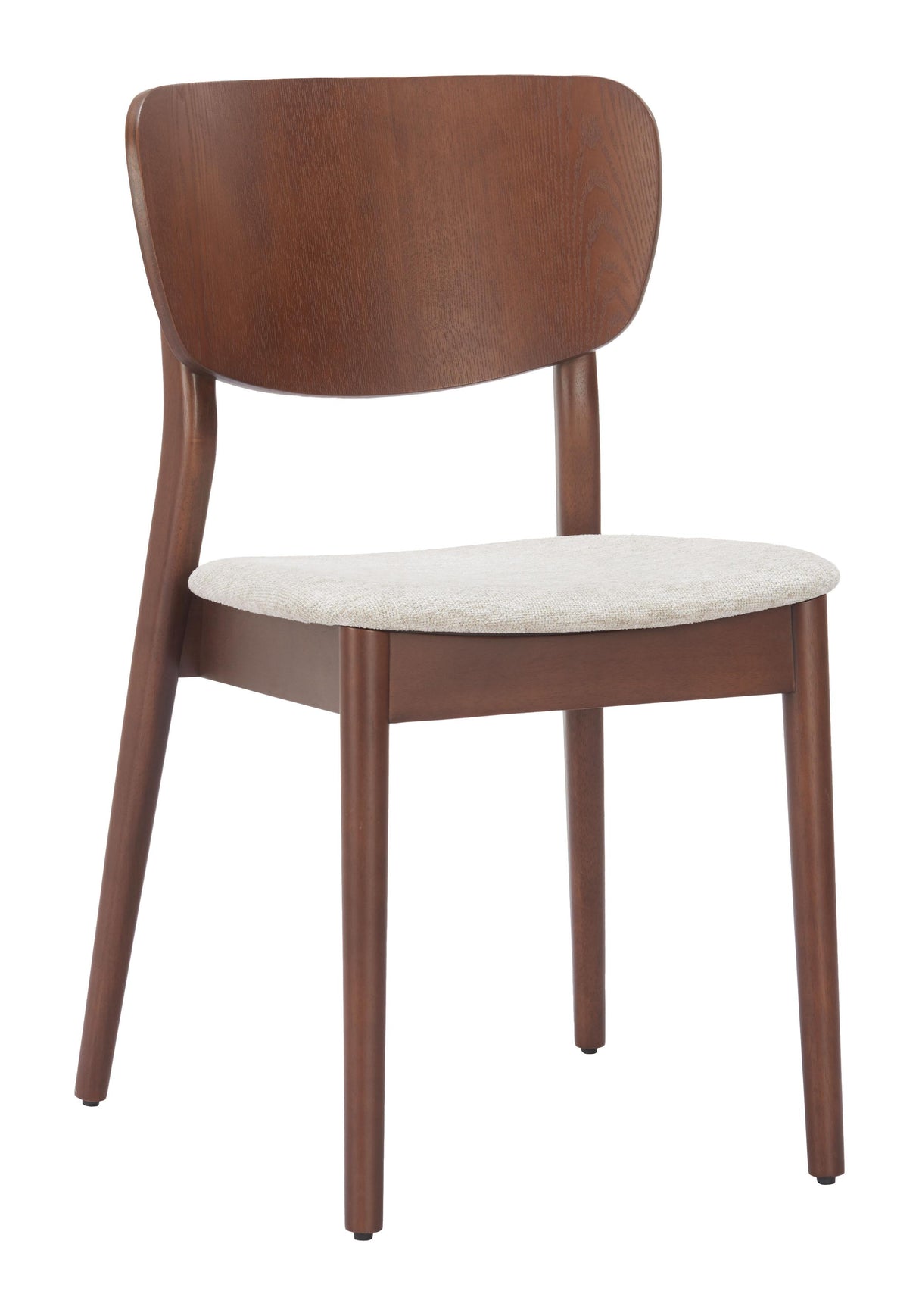 ZUO Kellua Dining Chair (Set of 2) Beige & Walnut