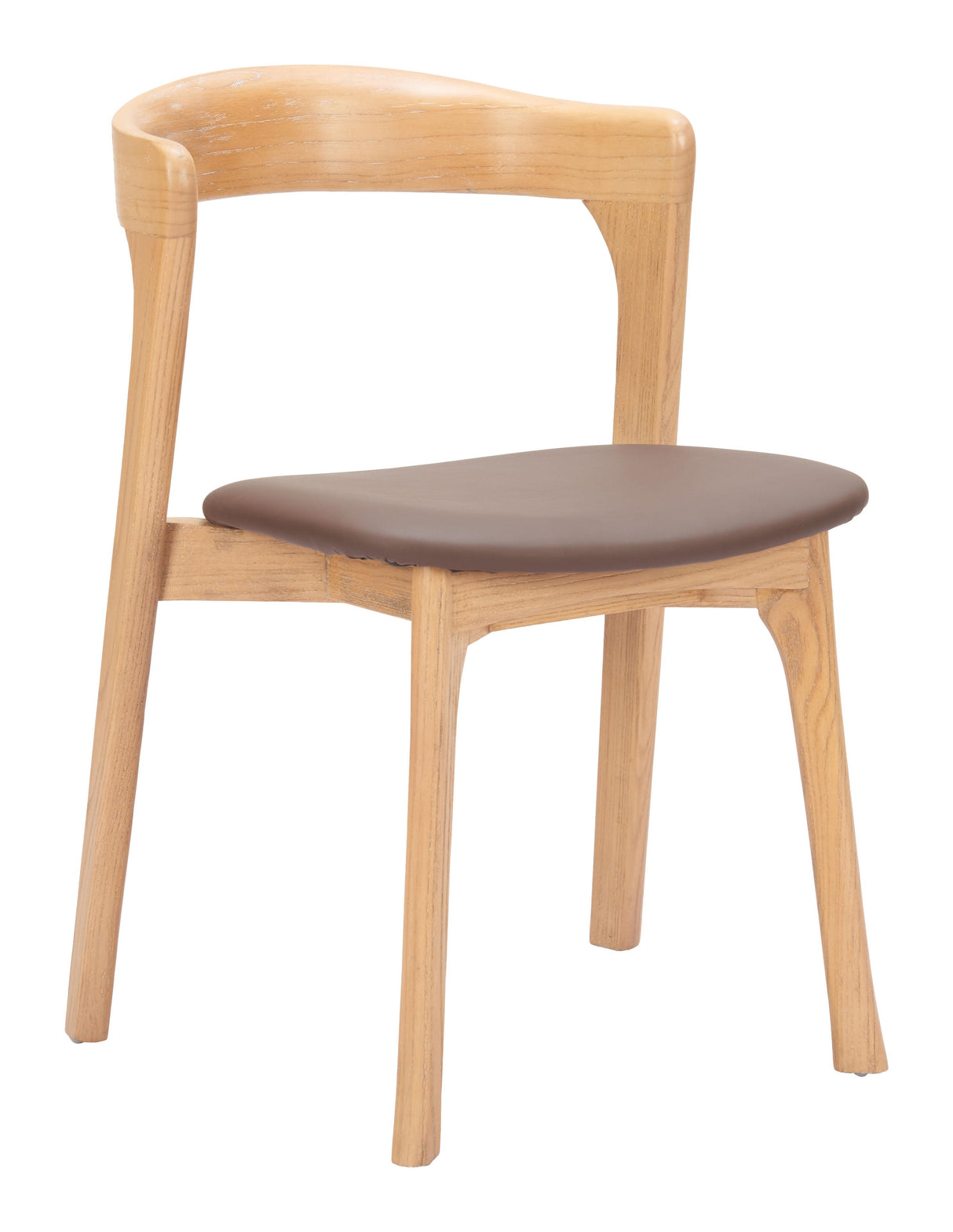 ZUO Pioro Dining Chair (Set of 2) Brown & Natural