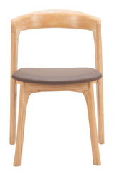 ZUO Pioro Dining Chair (Set of 2) Brown & Natural