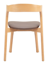 ZUO Pioro Dining Chair (Set of 2) Brown & Natural