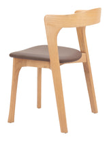 ZUO Pioro Dining Chair (Set of 2) Brown & Natural