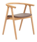 ZUO Peker Dining Chair (Set of 2) Brown & Natural