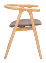 ZUO Peker Dining Chair (Set of 2) Brown & Natural