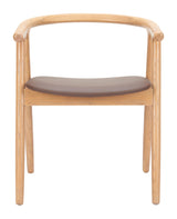 ZUO Peker Dining Chair (Set of 2) Brown & Natural