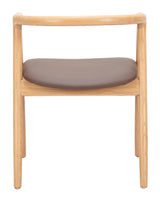 ZUO Peker Dining Chair (Set of 2) Brown & Natural