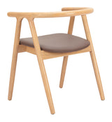 ZUO Peker Dining Chair (Set of 2) Brown & Natural