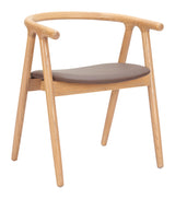 ZUO Peker Dining Chair (Set of 2) Brown & Natural