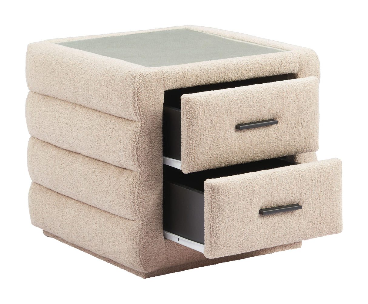 ZUO Soffice Nightstand Beige