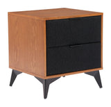 ZUO Zarif Nightstand Black & Walnut