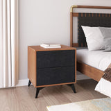 ZUO Zarif Nightstand Black & Walnut