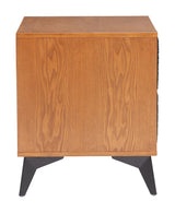 ZUO Zarif Nightstand Black & Walnut