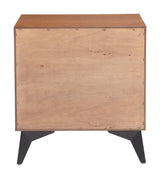 ZUO Zarif Nightstand Black & Walnut