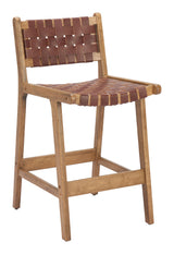 ZUO Feder Counter Stool (Set of 2) Brown