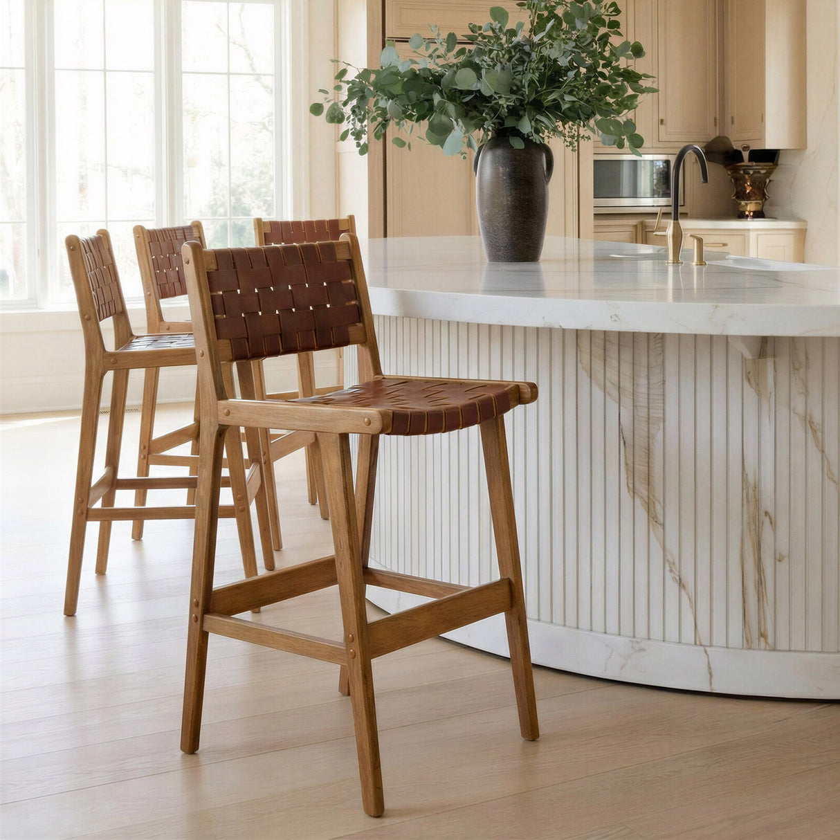 ZUO Feder Barstool (Set of 2) Brown
