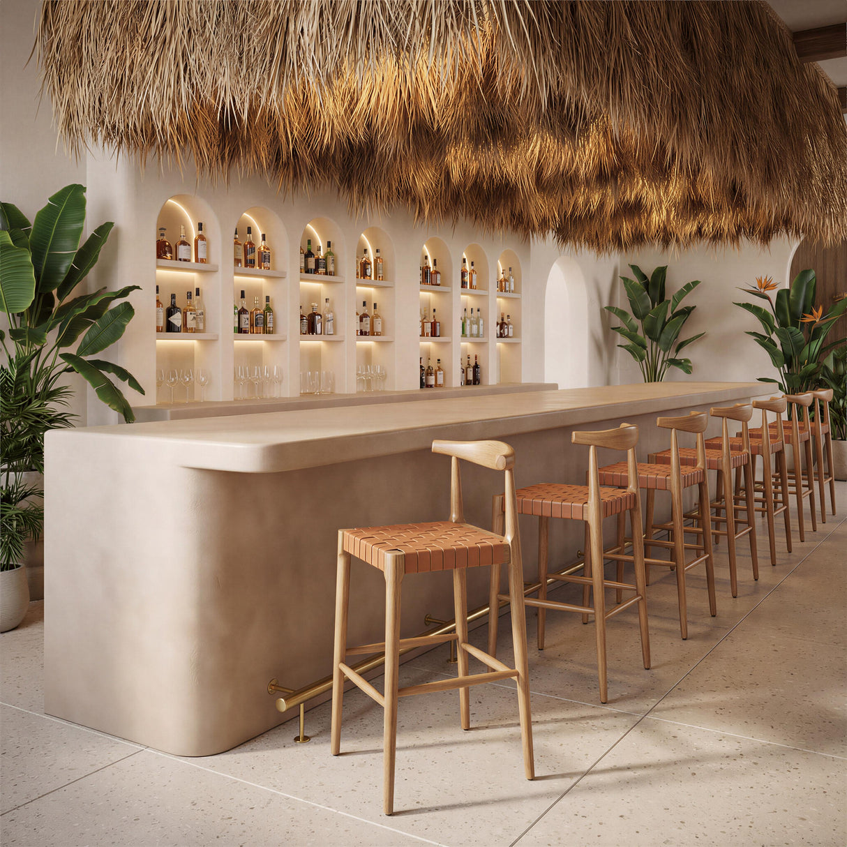 ZUO Bandani Barstool Tan