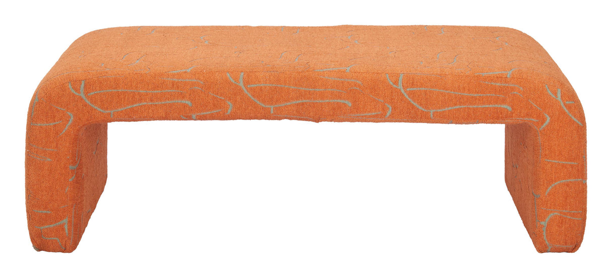 ZUO Nendo Bench Abstract Orange