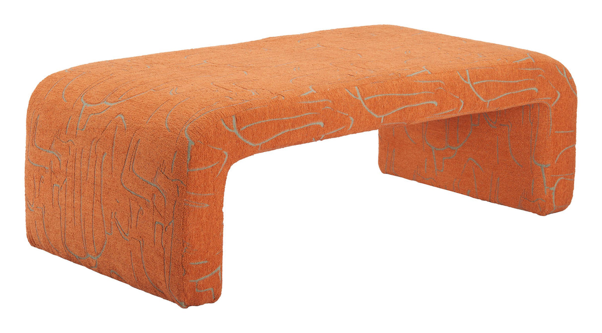 ZUO Nendo Bench Abstract Orange