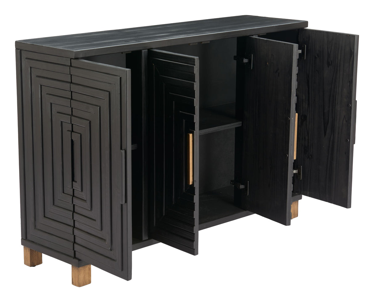 ZUO Trazo Cabinet Black