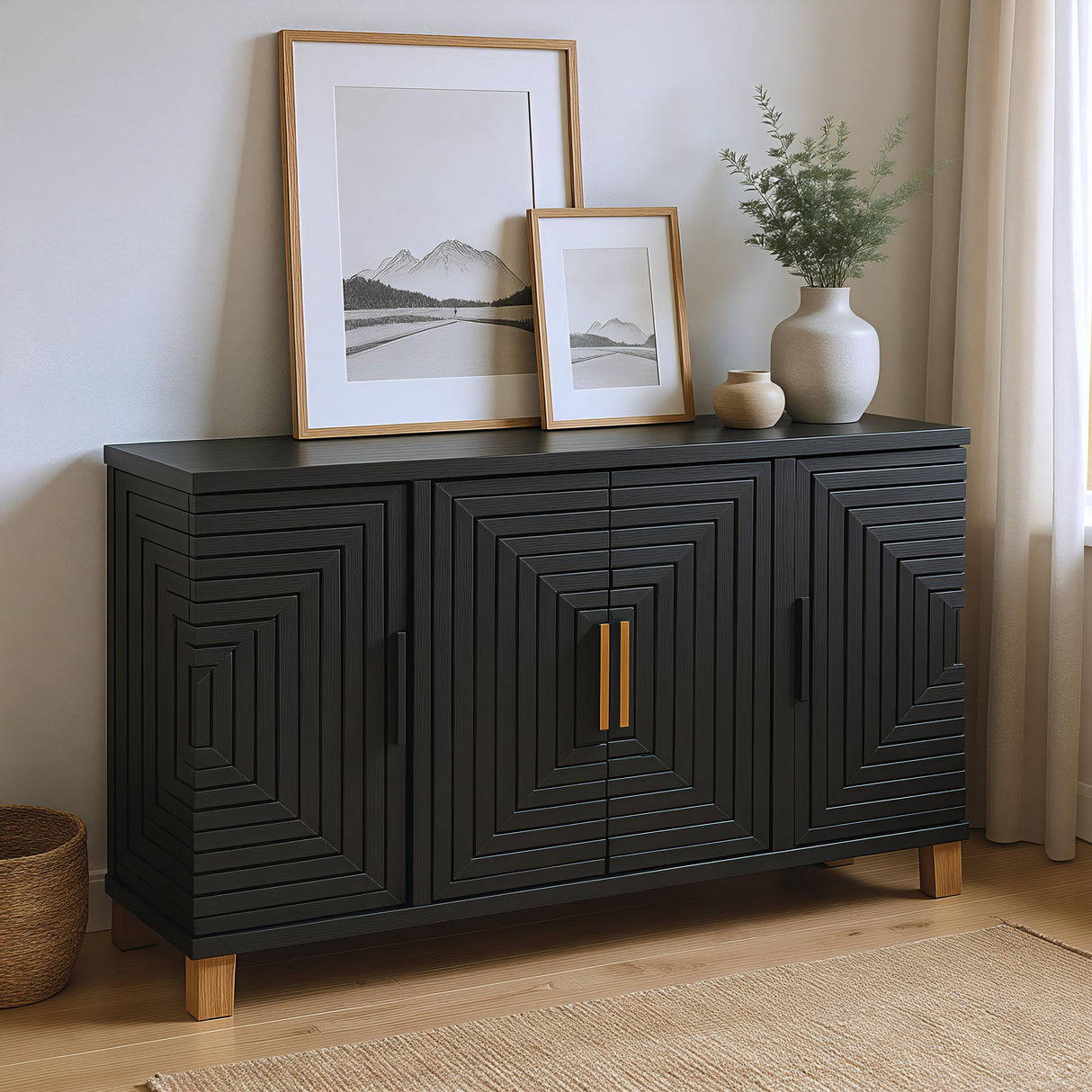ZUO Trazo Cabinet Black