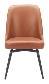 ZUO Keppel Swivel Dining Chair (Set of 2) Brown
